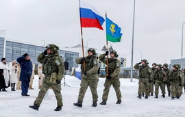 Russian Peacekeepers Return Home from Kazakhstan