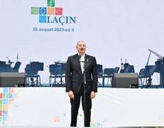 President Aliyev Tours Liberated Lachin, Inaugurates New Facilities